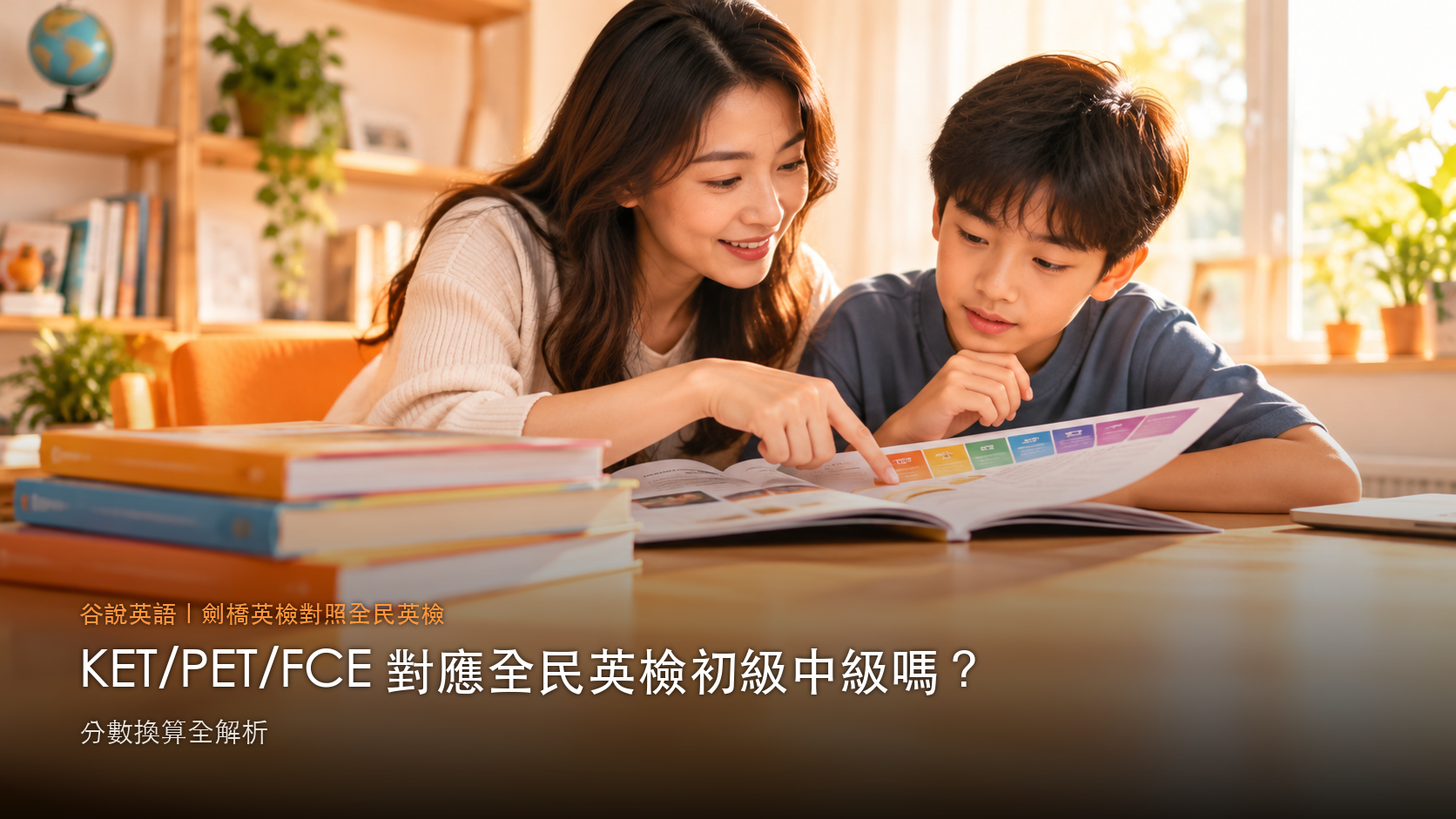 劍橋英檢對應全民英檢初級中級分數換算示意圖